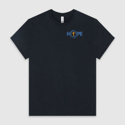 HOPE Small in Blue with Yellow Cross Unisex T Shirt Thumbnail