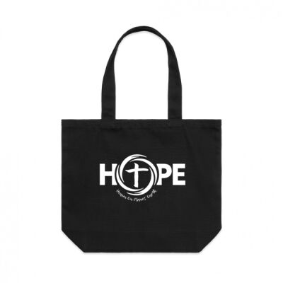 White HOPE, Heaven on Planet Earth Shoulder Tote Thumbnail