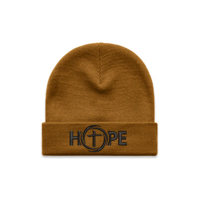 Black HOPE embroidered on One Size Beanie Thumbnail