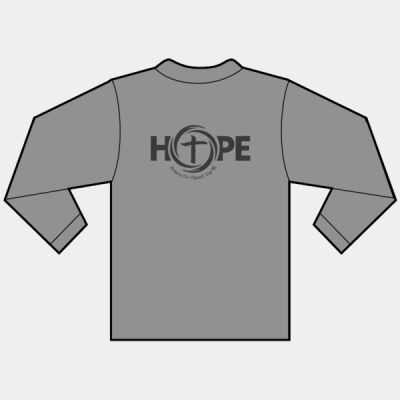 Black HOPE Ladies Long Sleeve Curve Hem T Shirt  Thumbnail