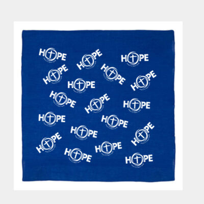 White HOPE Unisex Bandana 54cm x 54cm Thumbnail