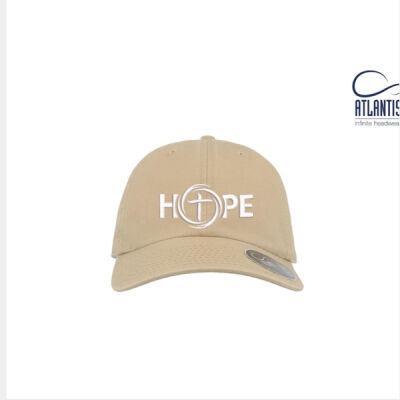 White HOPE Embroidered Logo Dad Cap Thumbnail