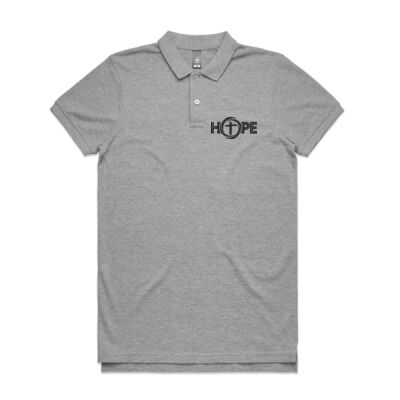 Black HOPE Men's Cotton Pique Polo Shirt Thumbnail